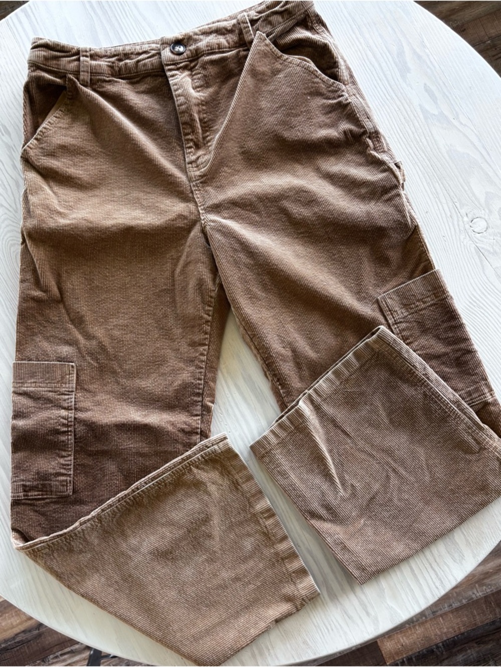 Hem & Thread Corduroy Straight Leg Pants Size Large - Picture 2 of 4